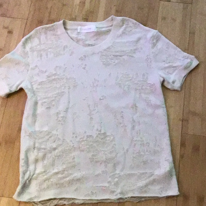 Iro Jeans Cotton Distressed Sweatshirt Beautiful Elegance